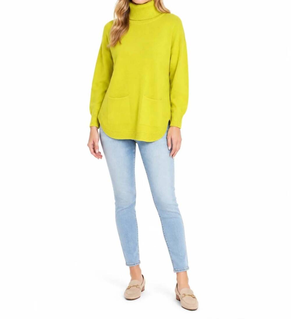 NEW METRIC KNITS oversized dolman sleeve cowl neck pullover in olive